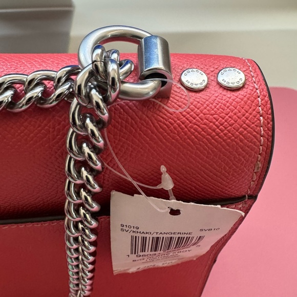 NWT COACH 91019 KLARE CROSSBODY IN SIGNATURE CANVAS $398 Khaki/Tangerine - Picture 4 of 13